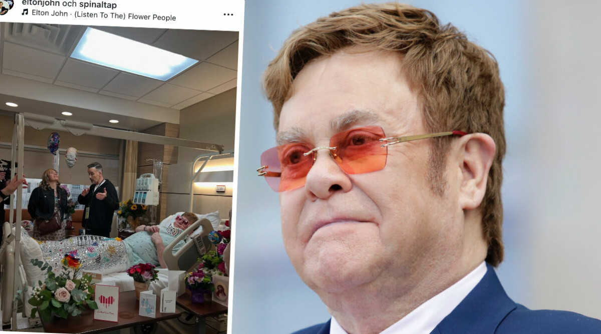 Läskiga bilderna på Elton John i sjukhussängen – fansens oro!