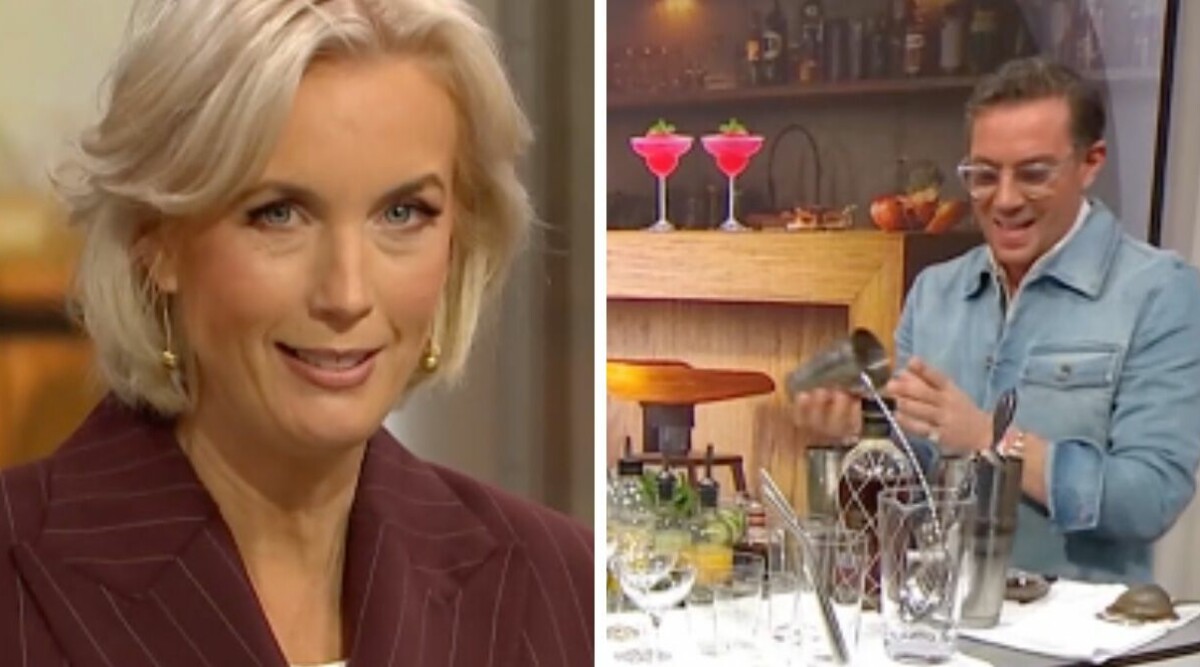 Jenny Strömstedts flirtiga kommentar till TV4-gästen: "Det får man väl inte säga men.."