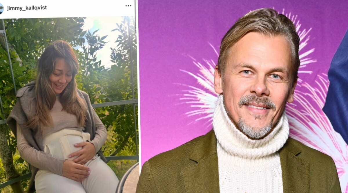 Här avslöjas gravidmagen! Jimmy Källqvist om nya bebisen: "Grattis till oss!”