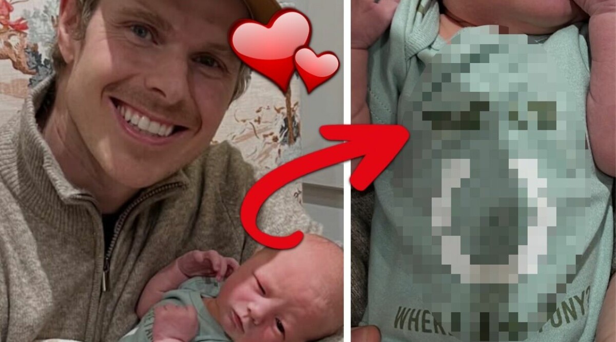 BEBISLYCKA! Bonde-Pontus har fått en son – ovanliga kravet på bodyn