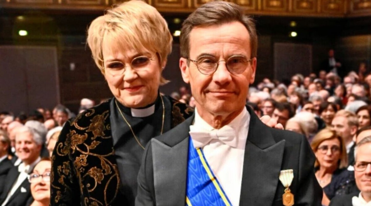 Därför har Ulf Kristerssons fru Birgitta Ed prästkrage på Nobel