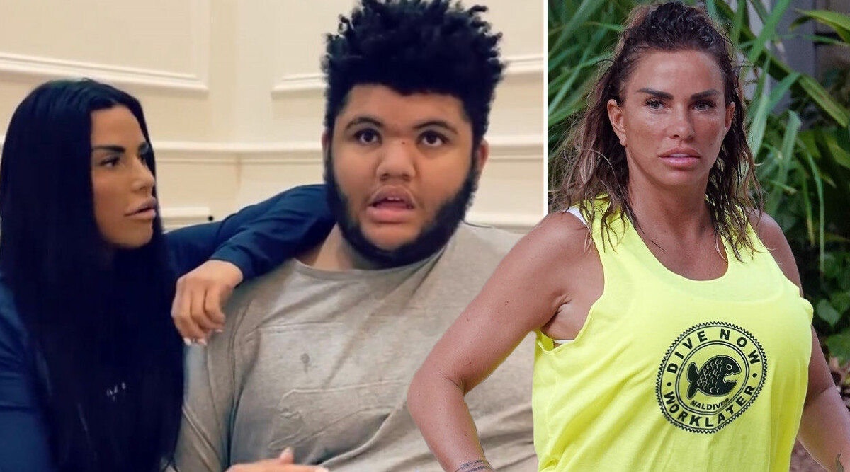 Katie Price vädjar till följarna om hjälp med sonen Harveys vikt