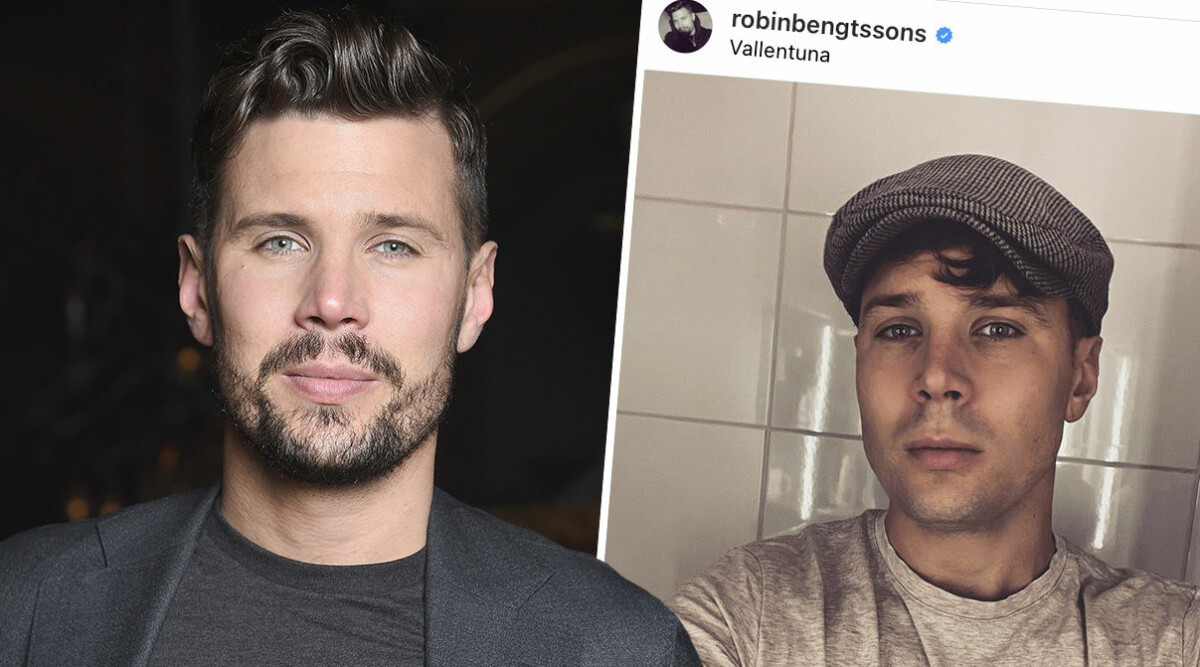 Robin Bengtsson visar upp stora utseendeförändringen