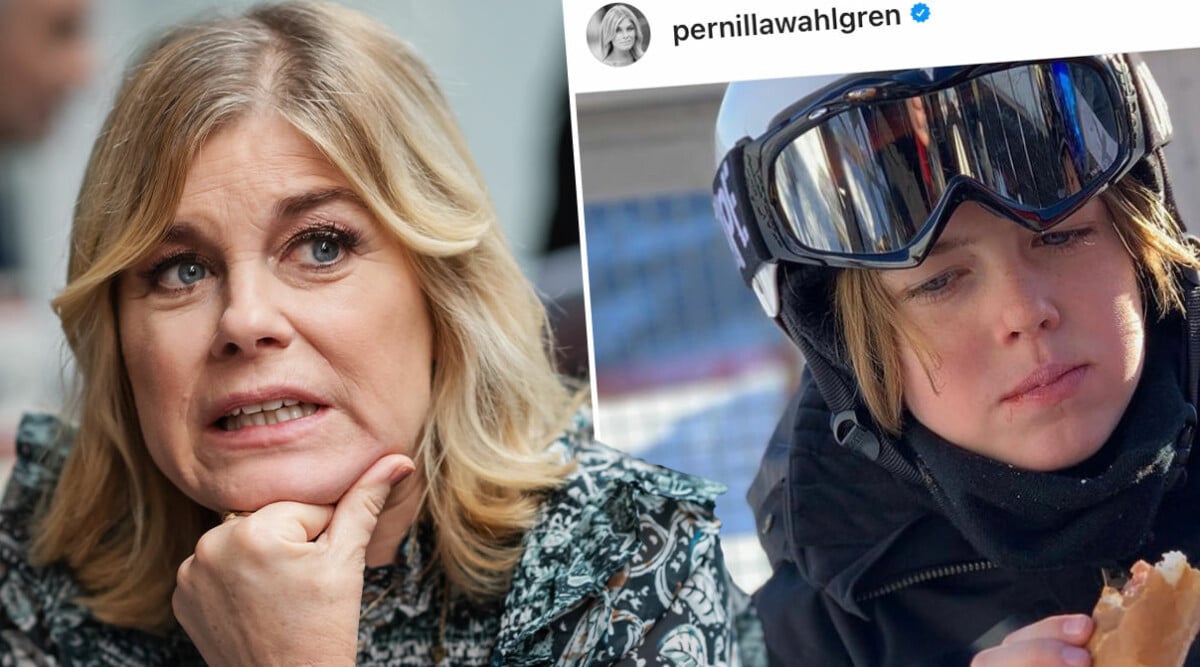 Kritik mot Pernilla Wahlgren efter skidresan till Åre med sonen Theo