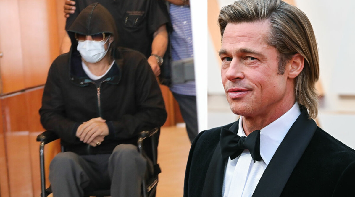 Här är nya bilderna på Brad Pitt – sitter i rullstol