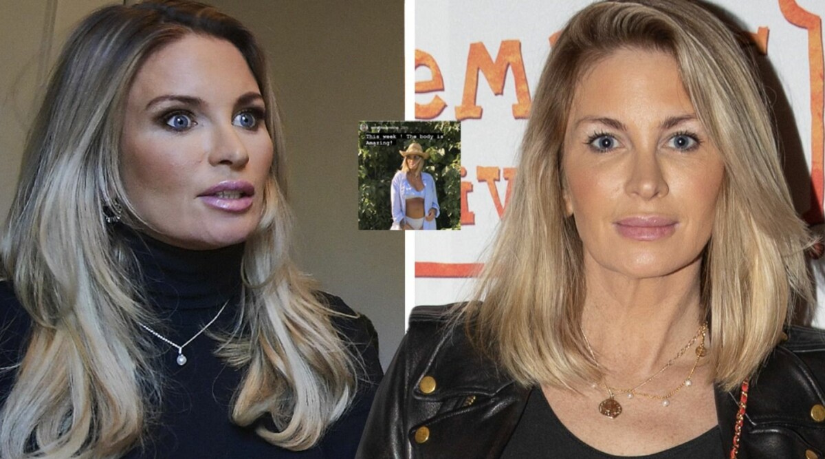 Carolina Gynning visar upp kroppsförändringen efter förlossningen av Vilda