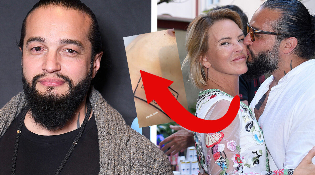 Louie Marti har tatuerat in Magdalena Graafs namn – bilden visar