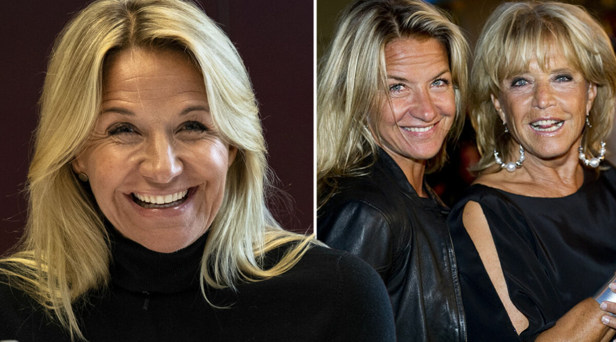 Kristin Kaspersen visar upp det nyrenoverade köket i Lill-Babs hus