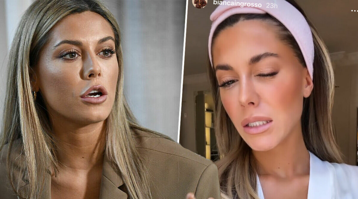 Bianca Ingrosso blev fimpad med en cigarett rakt på bröstet