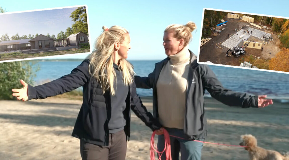 Anja Pärson och Filippa Rådin visar upp nya huset
