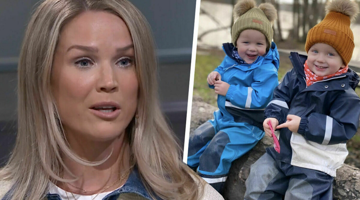 Marie Serneholts bild med tvillingarna Philip och Nicholas väcker reaktioner