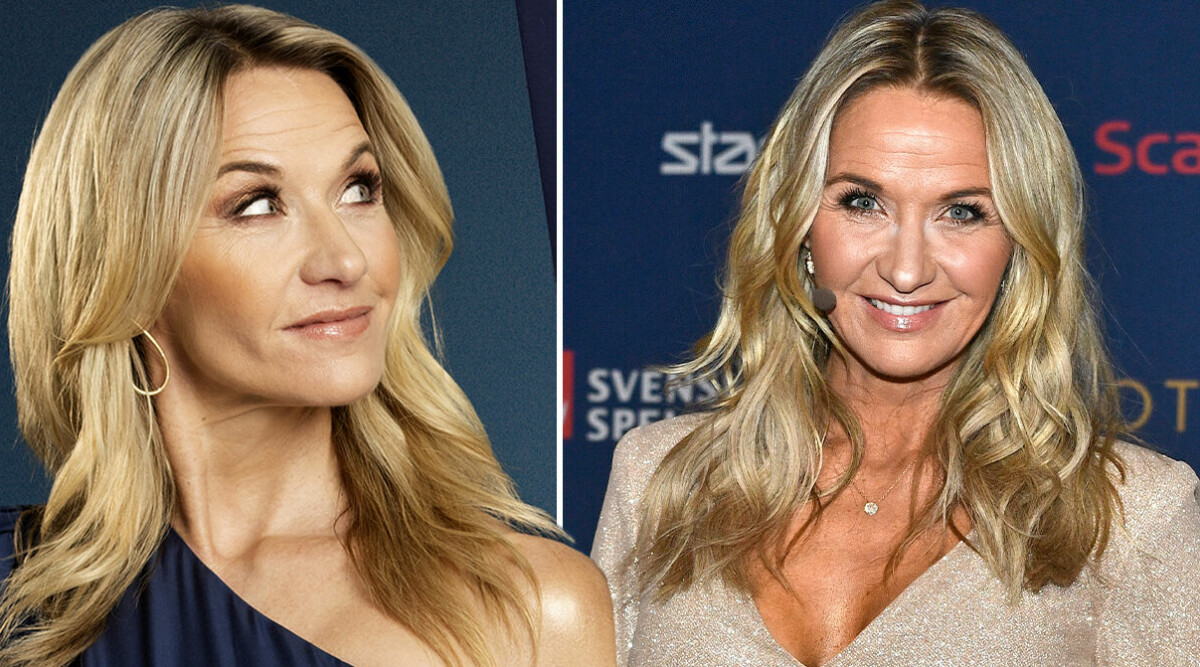 Kristin Kaspersen visar upp Lill-Babs gravidbilder med Kjell Kaspersen