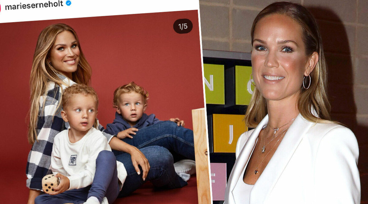 Följarna häpnar över Marie Serneholts privata bilder med tvillingsönerna