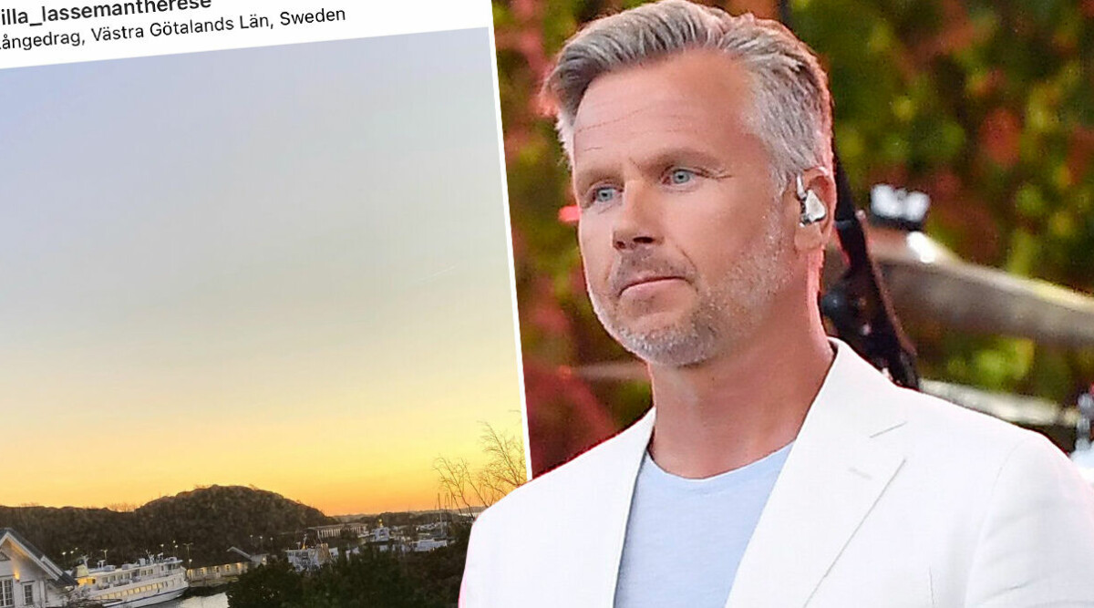 Lasseman och Therese Larsson visar upp magnifika utsikten från nya huset