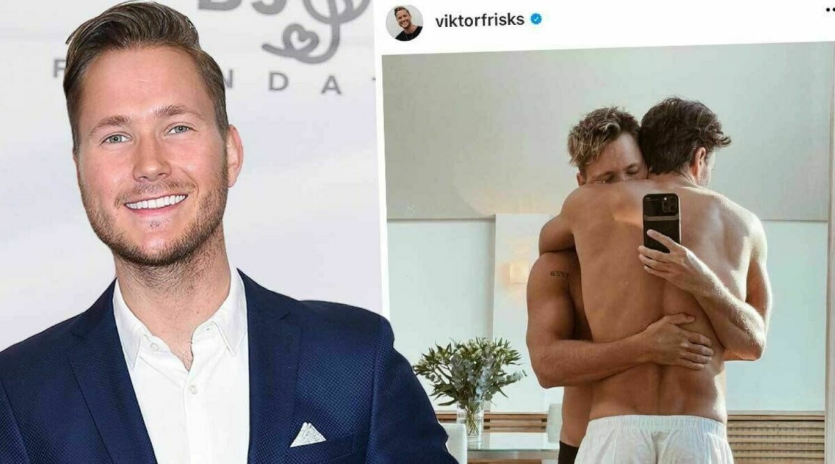 Viktor Frisks barnbesked med pojkvännen Andreas