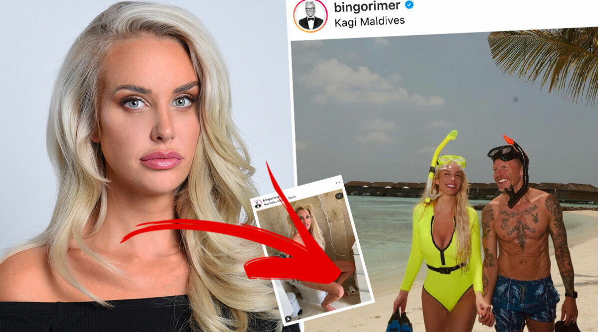 Bingo Rimérs lättklädda bild på Julia Franzén får följarna att se rött