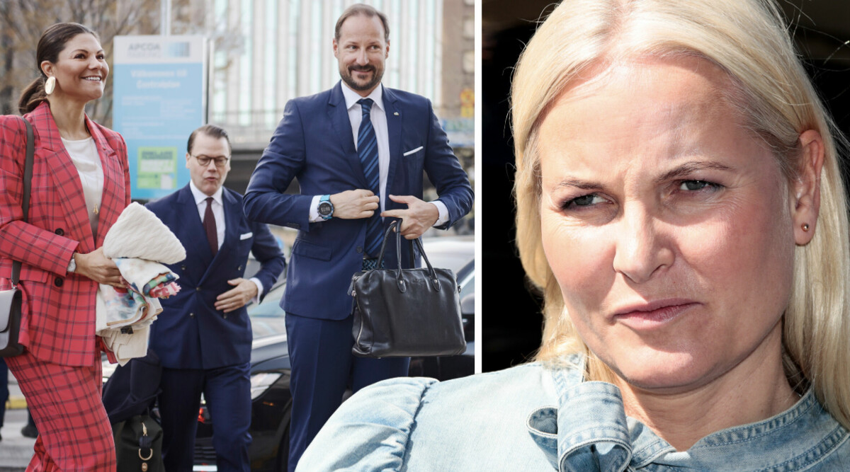 Norska Mette-Marit försvann mitt under besöket med kronprinsessparet