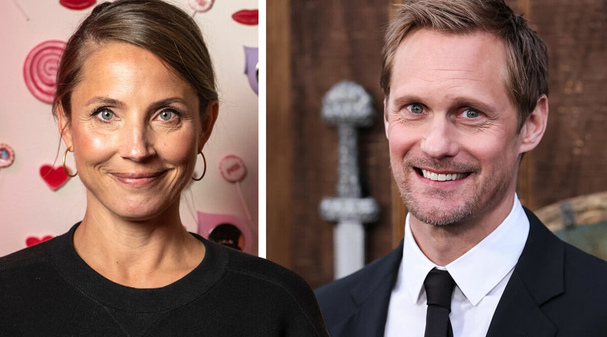 Tuva Novotny och Alexander Skarsgård syns med bebis efter romansryktena