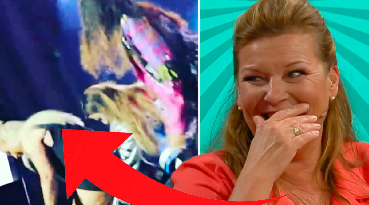 Chocken i Bingolotto: Här tappar artisten Jessica Andersson kjolen