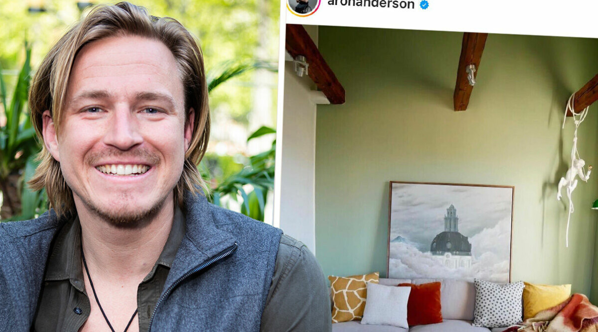 Aron Anderson visar upp lägenheten – se alla bilder här