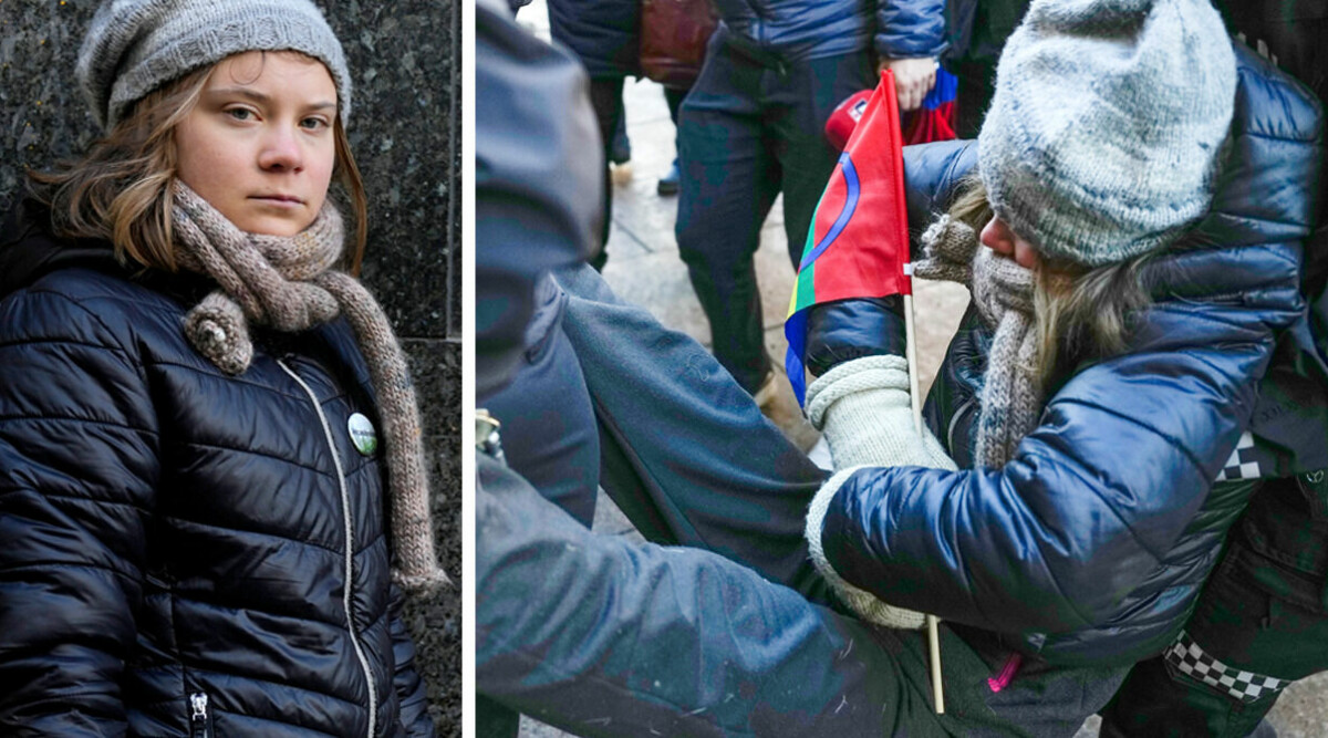 BILDEXTRA: Greta Thunberg blir bortburen av polisen i Oslo