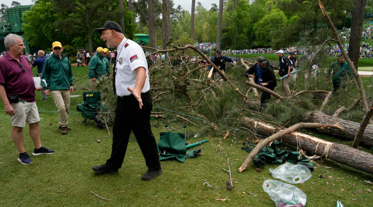 Otäcka scener när träd föll under US Masters: ”Alla började springa”