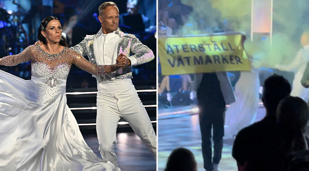 Aktivisterna stormar in på dansgolvet – mitt under Charlotte Kallas dans