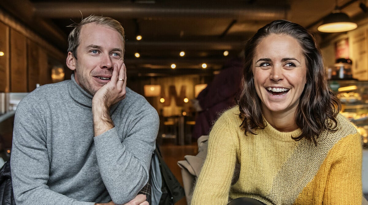 Skidstjärnorna Anna och Emil Jönsson Haags gravidlycka – bilden visar