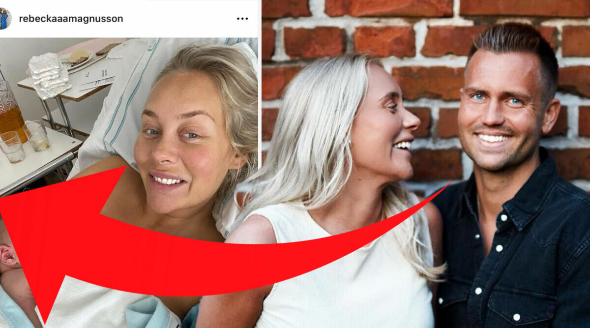 Bachelor-profilen har blivit mamma – Rebeckas första ord efter förlossningen