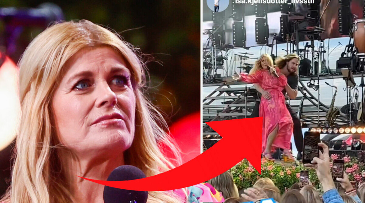 Pernilla Wahlgrens kupp på Benjamins konsert – blir utburen från skansen