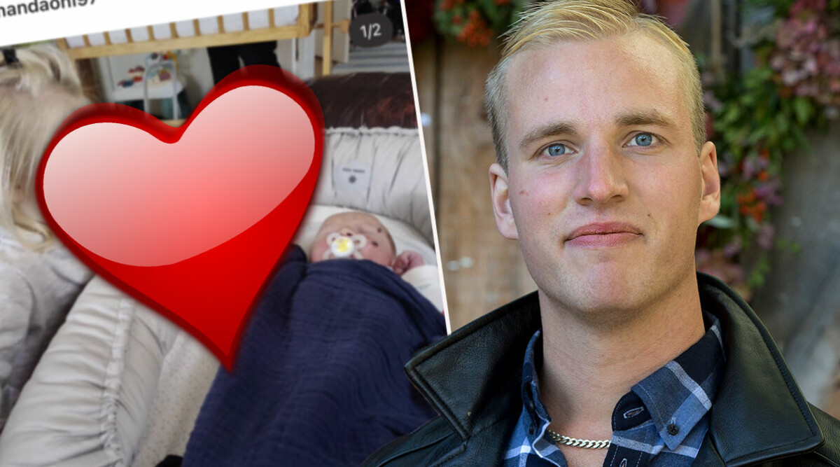 Bonde-Simon Ohlsson och flickvännen har fått barn – så ska sonen heta