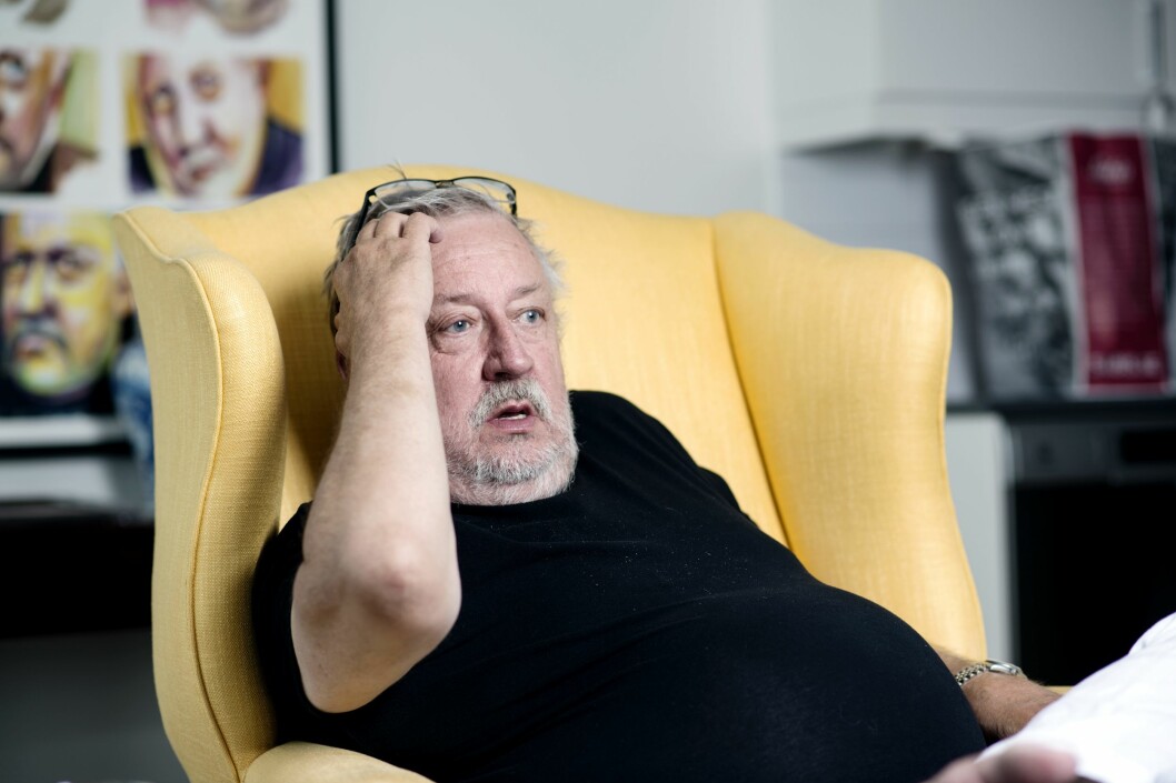 Leif GW Persson tar regelbundna blodprover för att se till att han mår bra. Foto: IBL MARGARETABSANDEBACK091.JPG