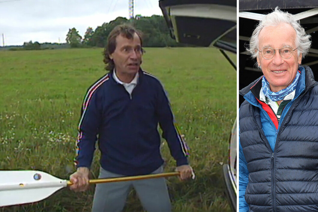 Leif Ahrle som galen pappa i Byhåla och hur han ser ut i dag. <strong>Foto: SVT och TT</strong> Leif Ahrle i Byhåla