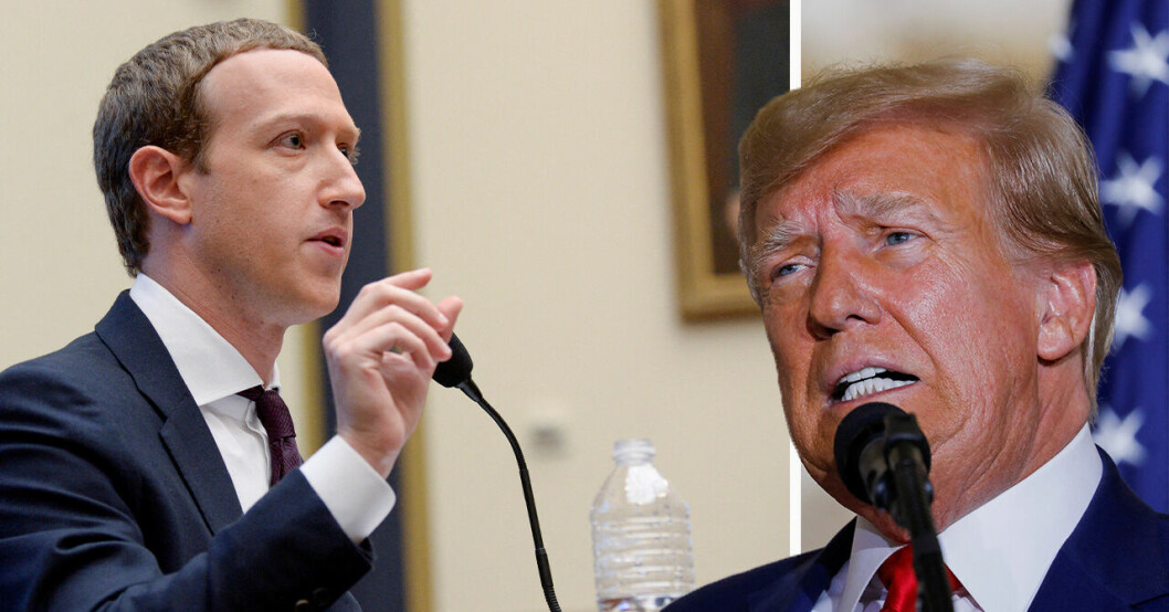 Mark Zuckerberg och Donald Trump.