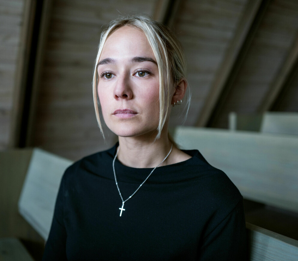 Alba August i nya serien om <span class=" italic" data-lab-italic_desktop="italic">Knutby </span>på C More. Alba August spelar huvudrollen i Knutby på C More