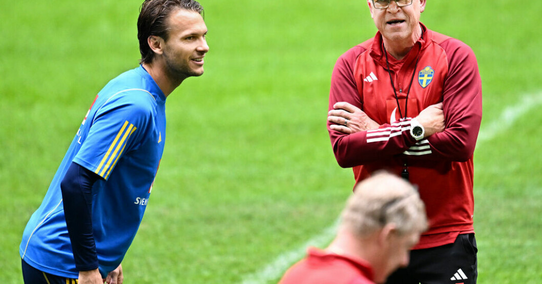 Albin Ekdal och förbundskapten Janne Andersson. Startelvan: Ekdal tillbaka i landslaget