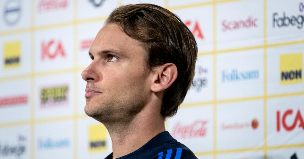 Albin Ekdal saknades på landslagets träning under tisdagen. Arkivbild. Ekdal frågetecken inför EM-kvalet
