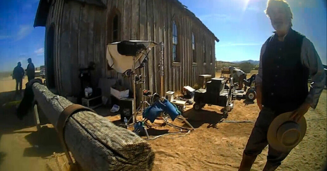 Alec Baldwin under inspelningen av filmen <i>Rust.</i>