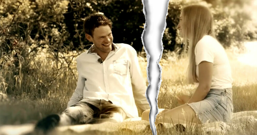 Alexander och Madeleine. <strong>Foto: TV4.</strong> Alexander Andersson och Madeleine Sundin i Bonde söker fru.