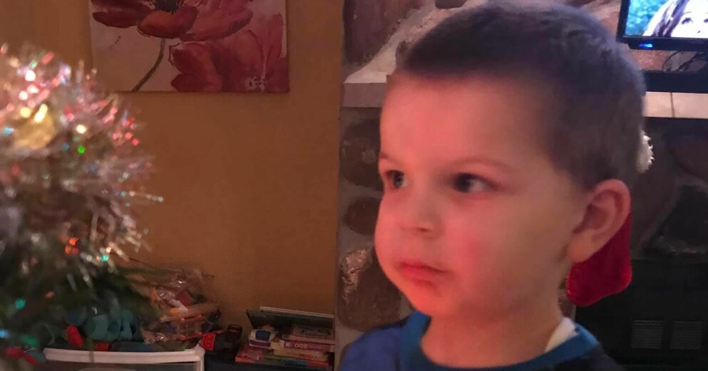 Ett 30 centimeter långt metallföremål krossades Alex Hooks, 6, skalle. Han fördes akut till sjukhus och försattes i koma. Alex Hook