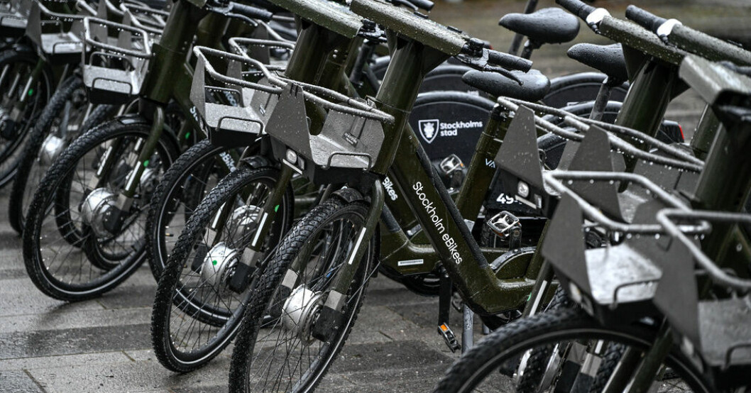 Alla cyklar inom Stockholms stads hyrcykelsystem plockas bort från gatorna. Arkivbild. Elcyklar kan vara osäkra – plockas bort