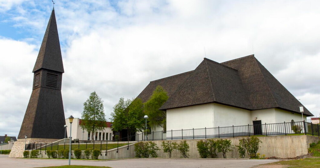 Allhelgonakyrkan i Malmberget står tom, men får inte rivas. Pressbild. Kyrkan i Malmberget får inte rivas