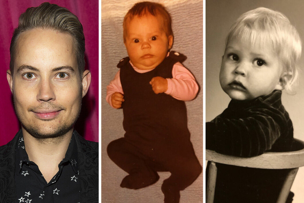 TV4-programledaren Henrik Alsterdal som vuxen och som bebis. Henrik Alsterdal som bebis.
