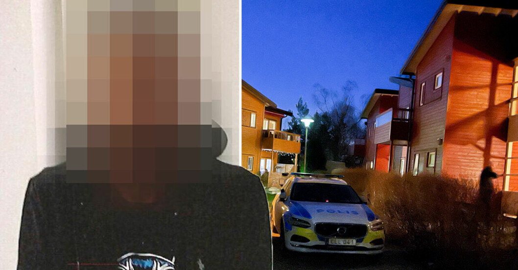 Den misstänkte mannen greps efter att ambulans och polis larmats till lägenheten i Älta.