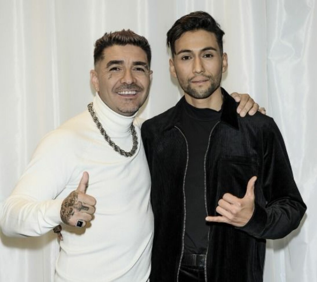 Méndez och Alvaro Estrella. inför Melodifestivalen 2020