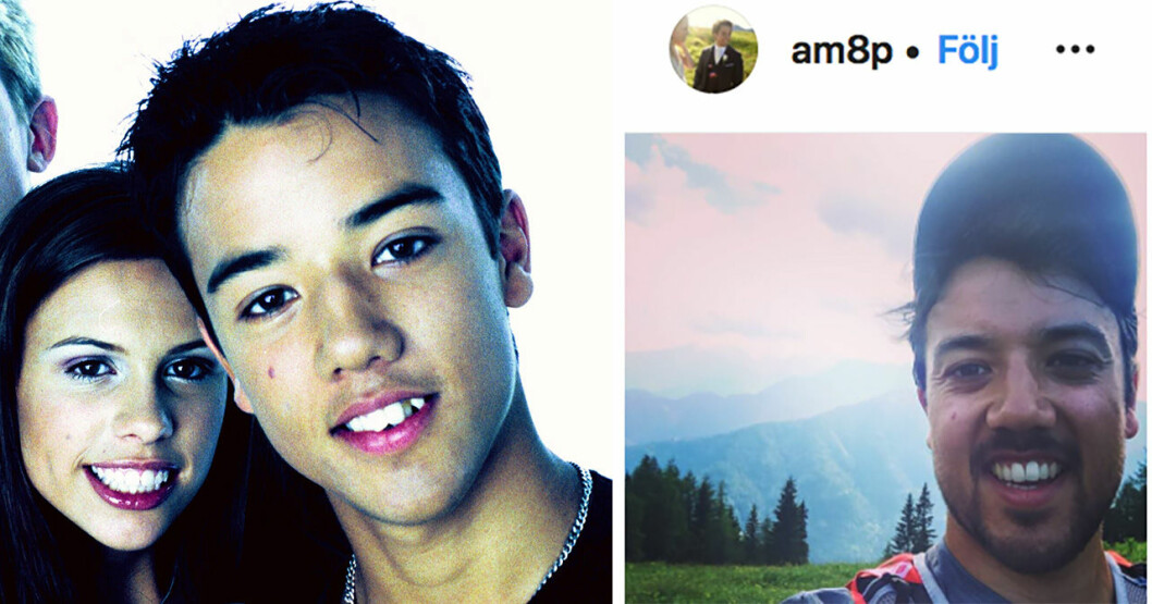 Amit Paul och Sara Lumholdt 1999 och Amit Paul 2017. <strong>Foto: TT & Instagram.</strong> Amit Paul och Sara Lumholdt 1999 och hur Amit ser ut nu.