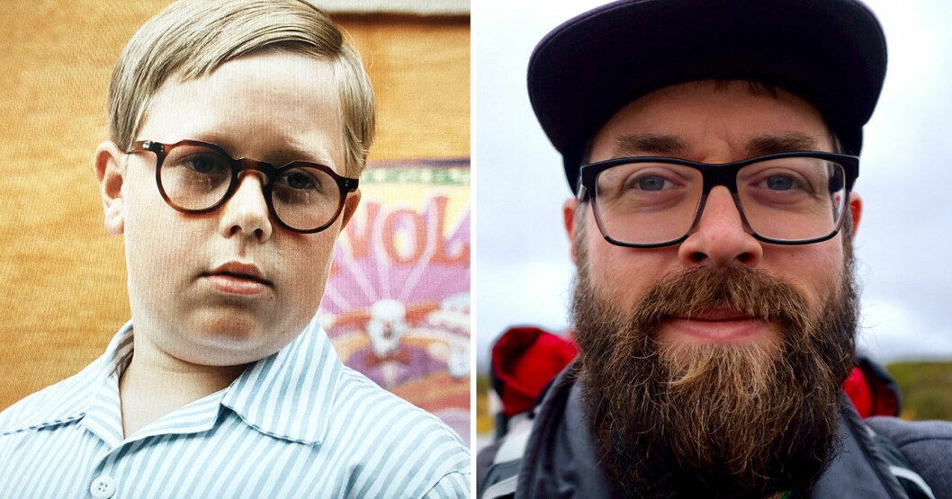 Anders Öström som Junior Wall-Enberg i Lilla Jönssonligan och hur han ser ut i dag. Anders Öström som Junior Wall-Enberg i Lilla Jönssonligan.