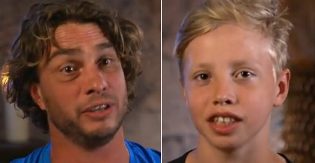Anders Öfvergård och sonen Simon på “Fortet”. Foto: TV4 anders-simon