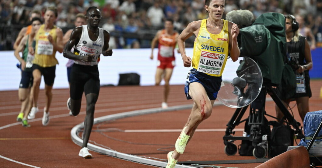 Andreas Almgren, till höger, förbättrade sitt svenska rekord på 3|000 meter på fredagskvällen. Arkivbild. Almgrens succé: svenskt rekord på 3 000 meter