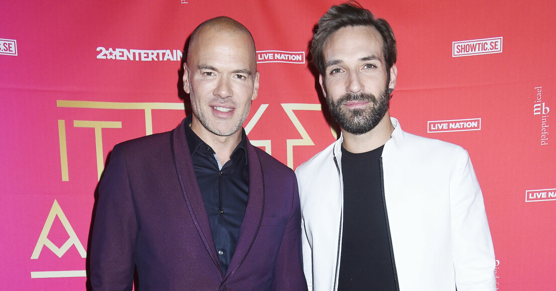 Andreas Lundstedt med sin make. Andreas Lundstedt, Daniiel Mitsogiannis